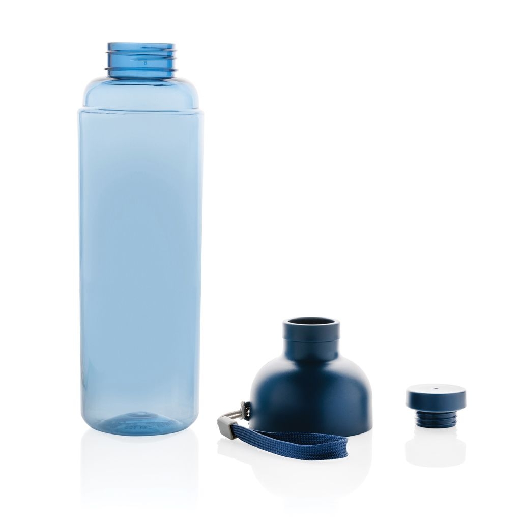 XDP437_01-0Impact auslaufsichere Wasserflasche aus RCS recyc. PET 600ml_ navy blau
