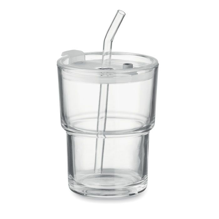 MO2502-22Sip Glasbecher mit Trinkhalm 400ml_ transparent