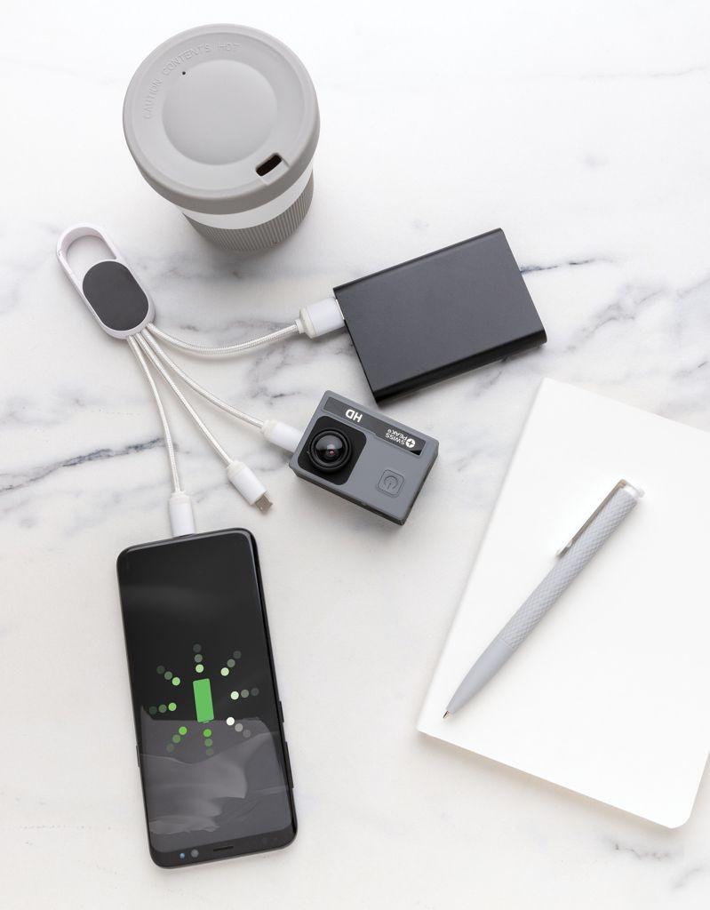 XDP302.07-34-in-1 Kabel mit Karabiner-Clip_ weiss