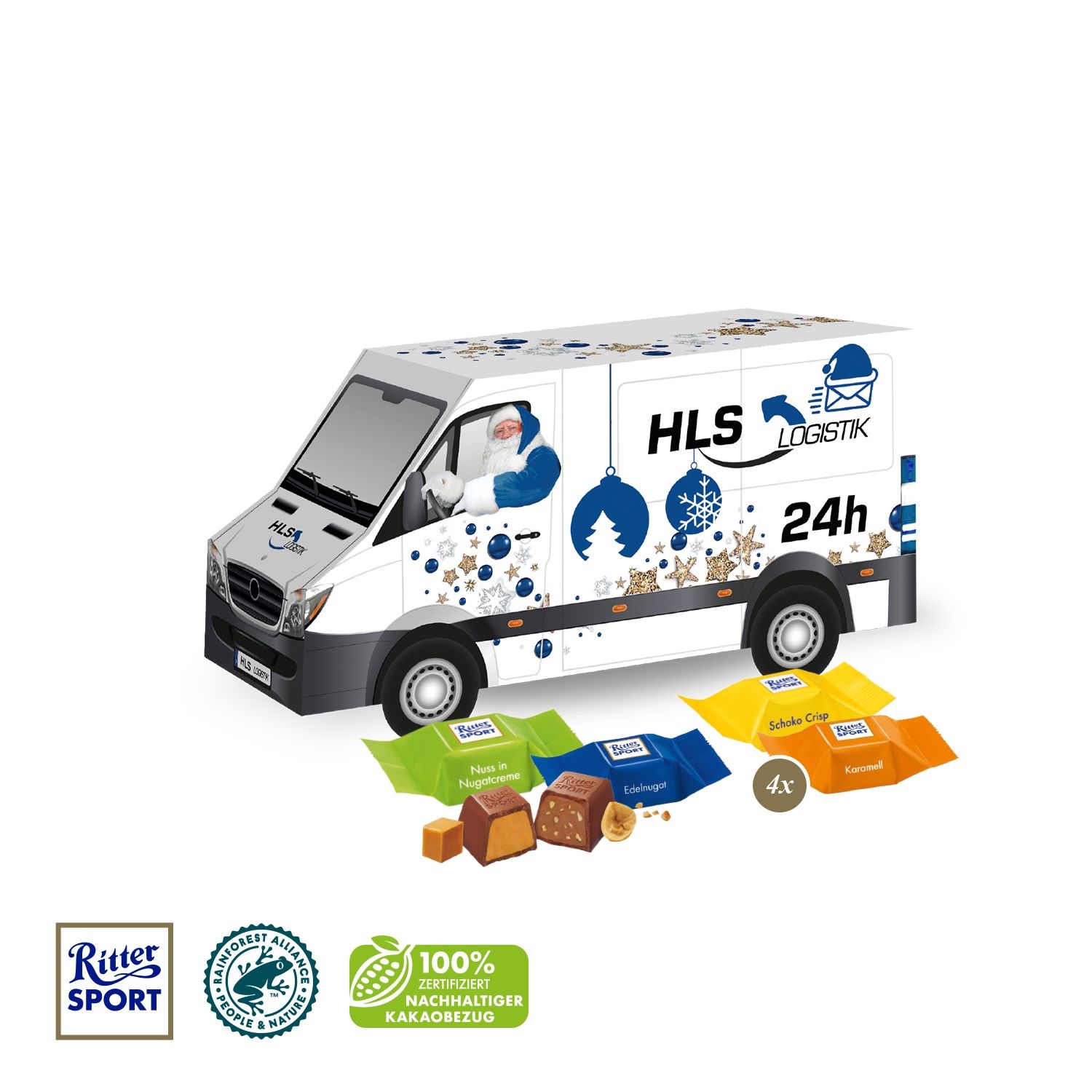 CD955463D Praesent _Transporter_ mit Ritter SPORT Schokowuerfel