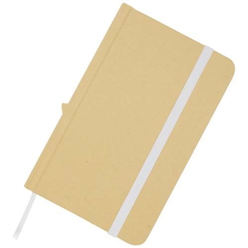 PF106022-1Reed A6 Hardcover Notizbuch_ blanko_ aus recyceltem Material_ weiss