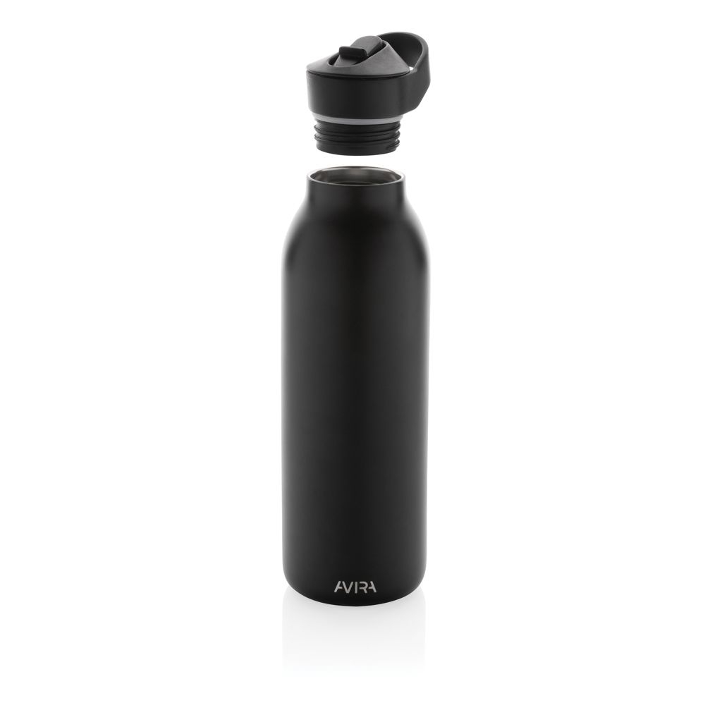 XDP438.08-1Avira Ara RCS Re-Steel Fliptop Wasserflasche 500ml_ schwarz