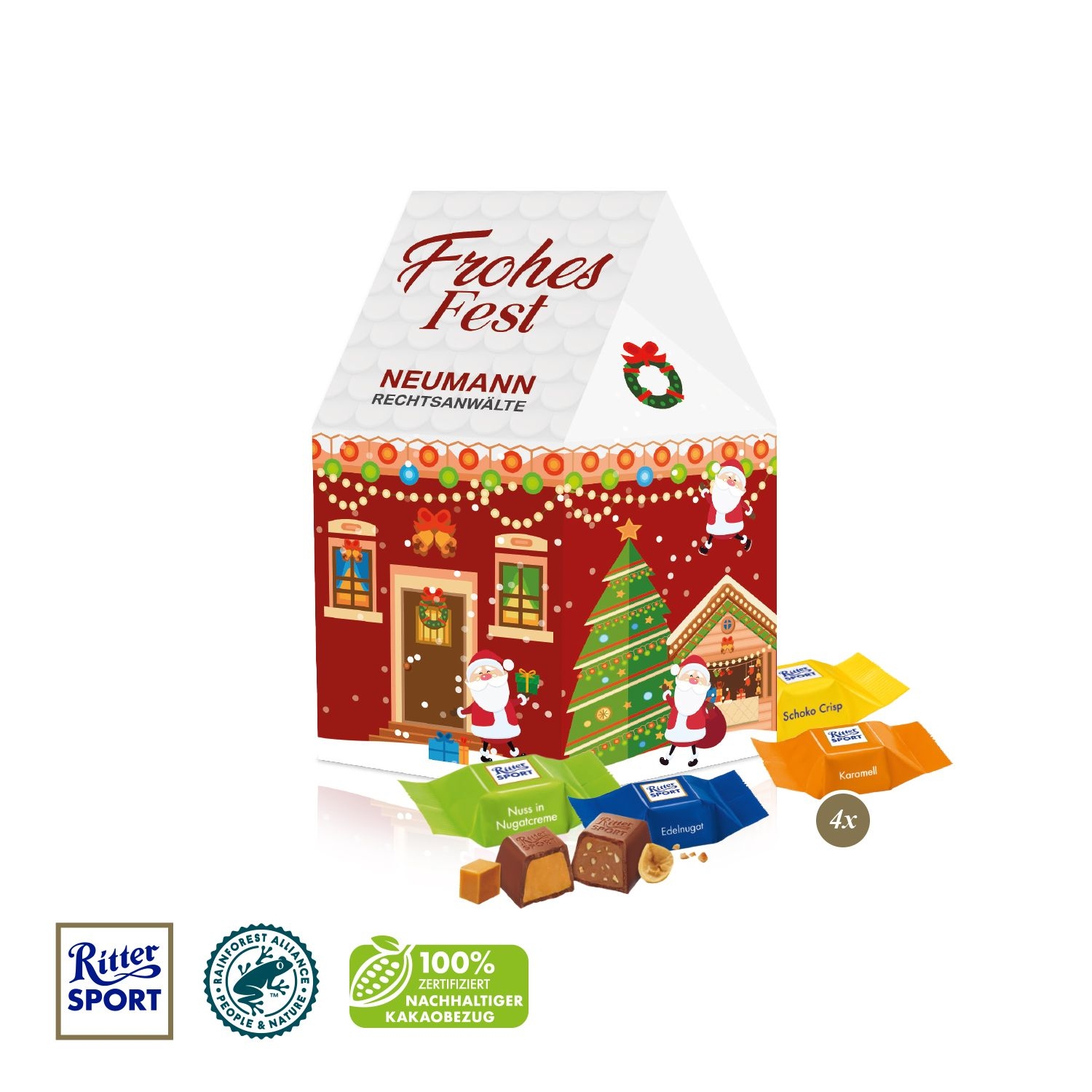 CD955513D Praesent _Haus_ mit Ritter SPORT Schokowuerfel