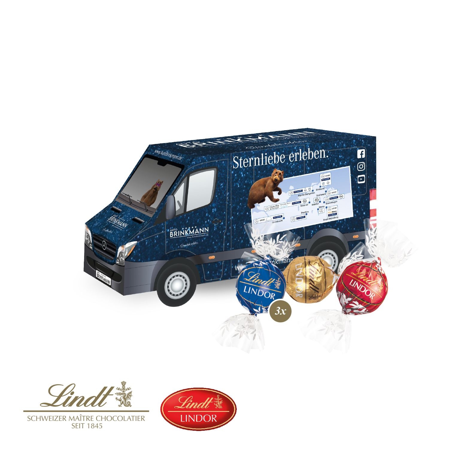 CD95544-013D Praesent _Transporter_ mit Lindor Pralinés_ Lindor Pralines