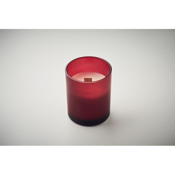 MO2708-02Kivas Wood Kerze aus Pflanzenwachs 80 g_ bordeaux