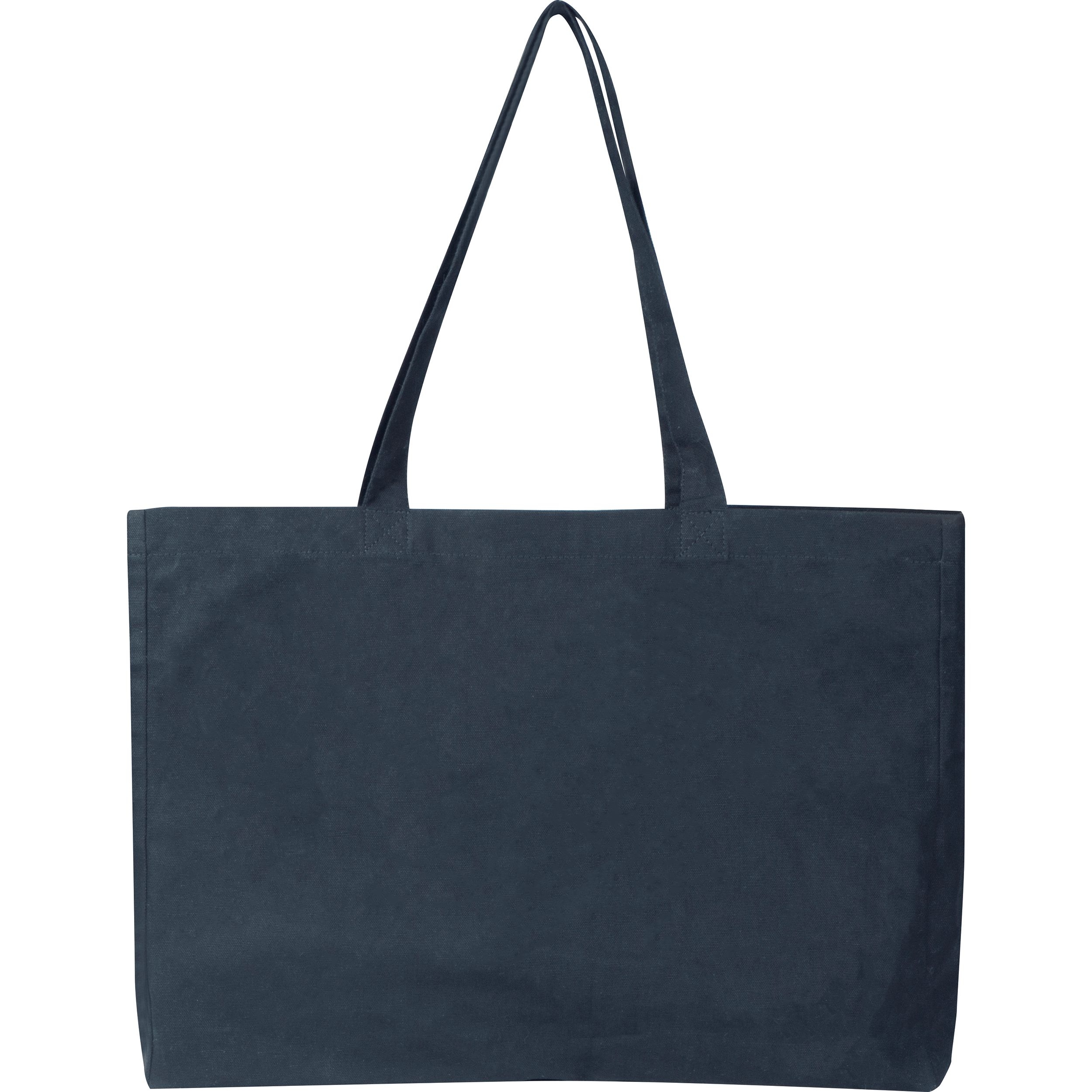 MA63229-44Shopper aus Bio Baumwolle mit Bodenfalte MARCELLO_ dunkelblau