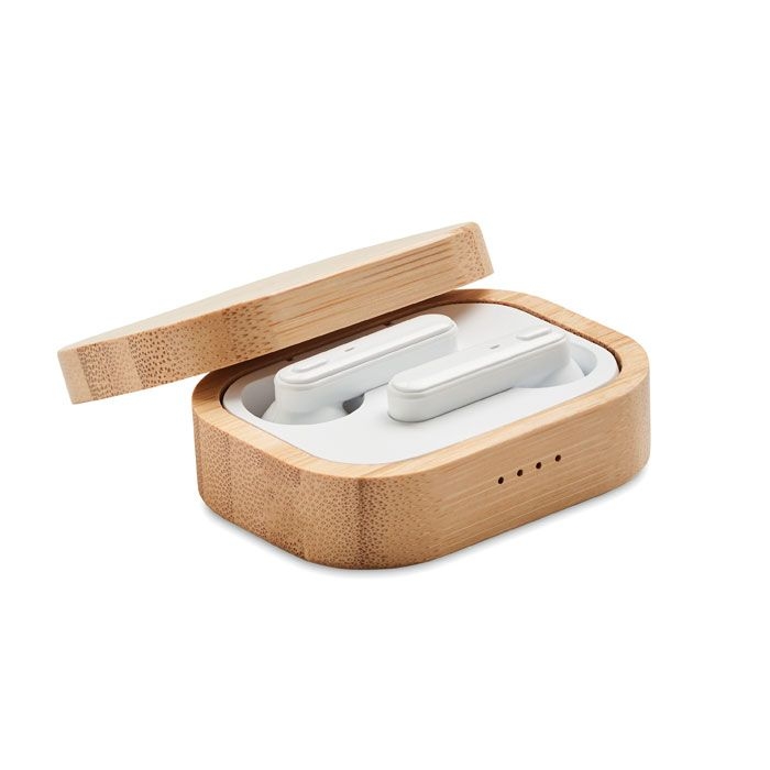 MO6780-40Jazz Bamboo TWS 5.0 wireless Ohrhoerer-Set_ holz