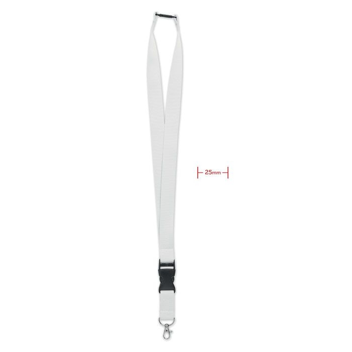 MO9661-06Wide Lany Lanyard mit Metallkarabiner_ weiss