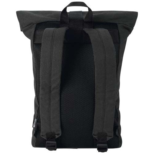 PF130123-3Recanvas 14” GRS recycelter Rolltop-Rucksack 16L_ schwarz
