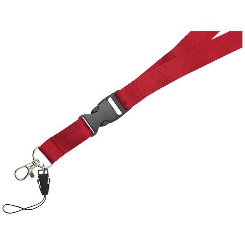 PF102508-4Sagan Lanyard mit abnehmbarer Schnalle und Handyband_ rot