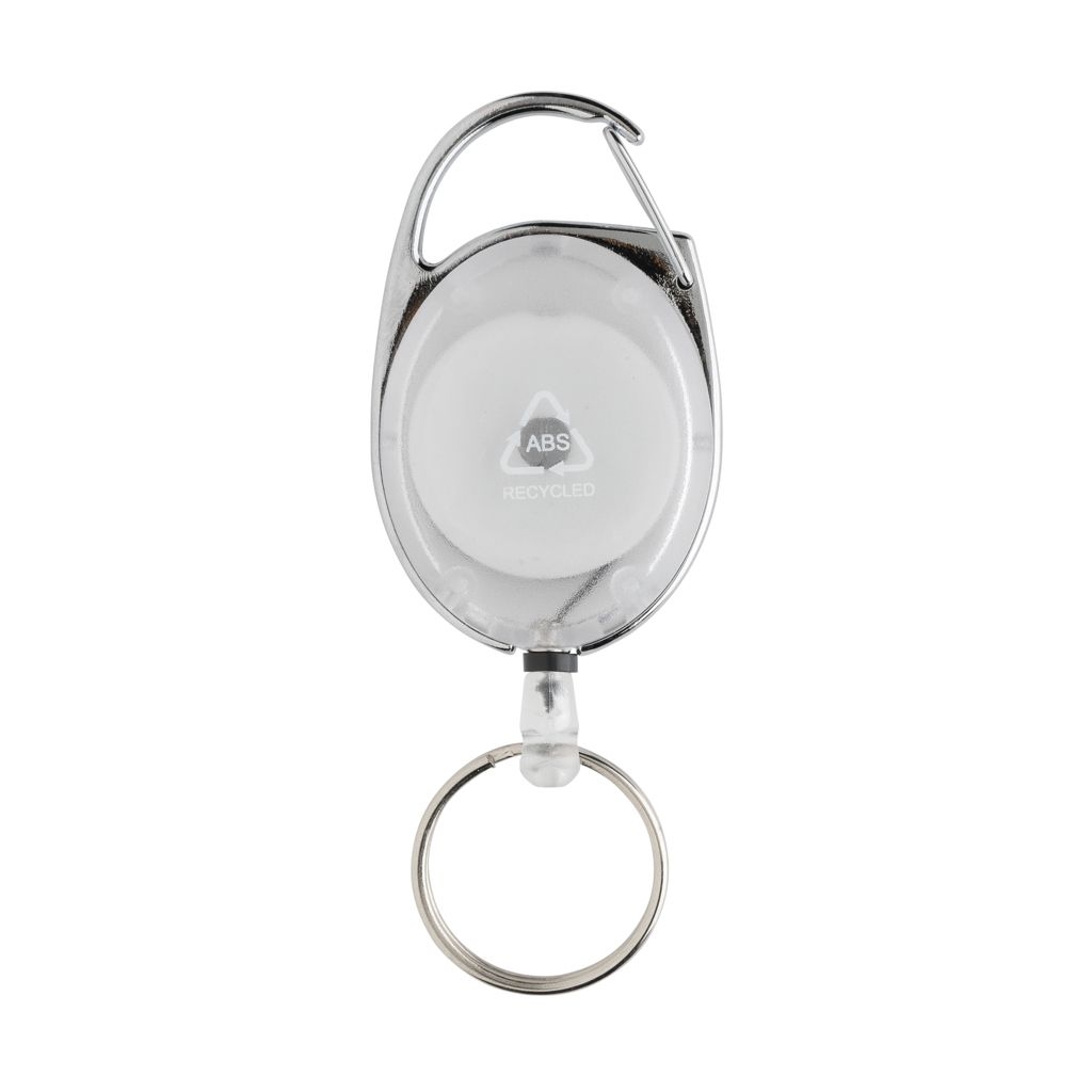 XDP191.65-03Roller-Clip-Schluesselanhaenger aus RCS recyceltem ABS_ weiss