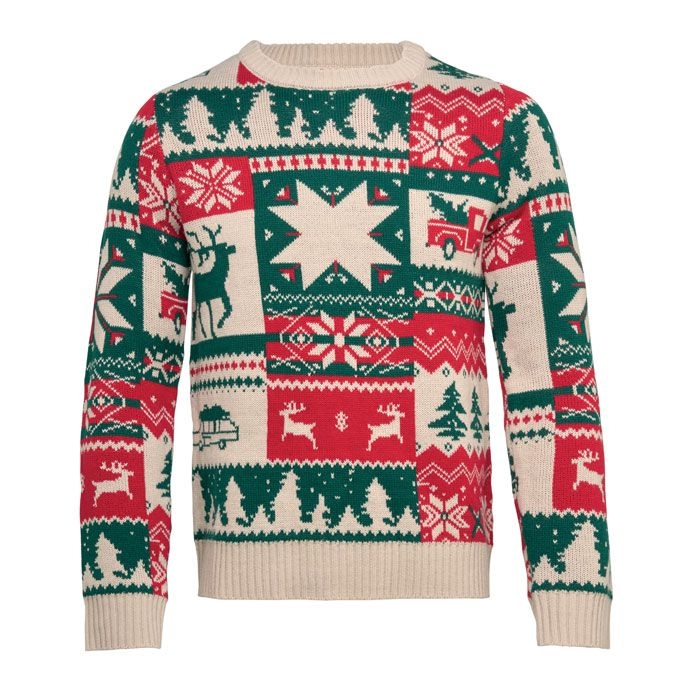 CX1601-13Shimis Weihnachtspullover S-M_ beige