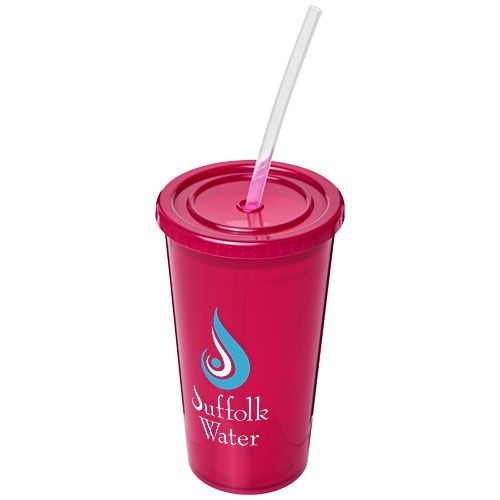 PF210031-7Stadion 350 ml doppelwandiger Becher_ magenta