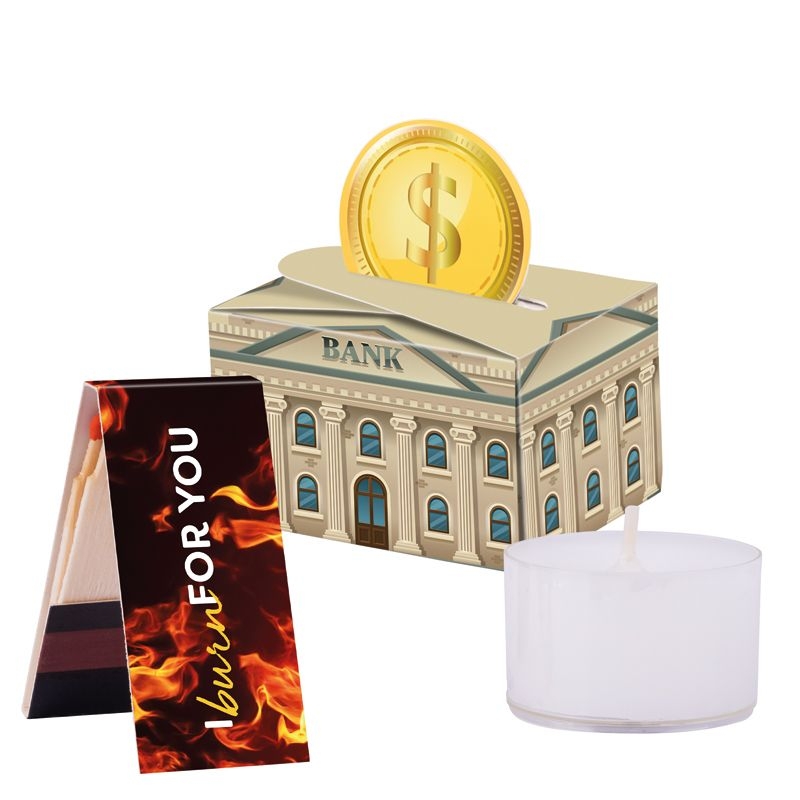 JG40008-1Geschenkbox Mini Teelicht_ Teelicht _ Streichhoelzer