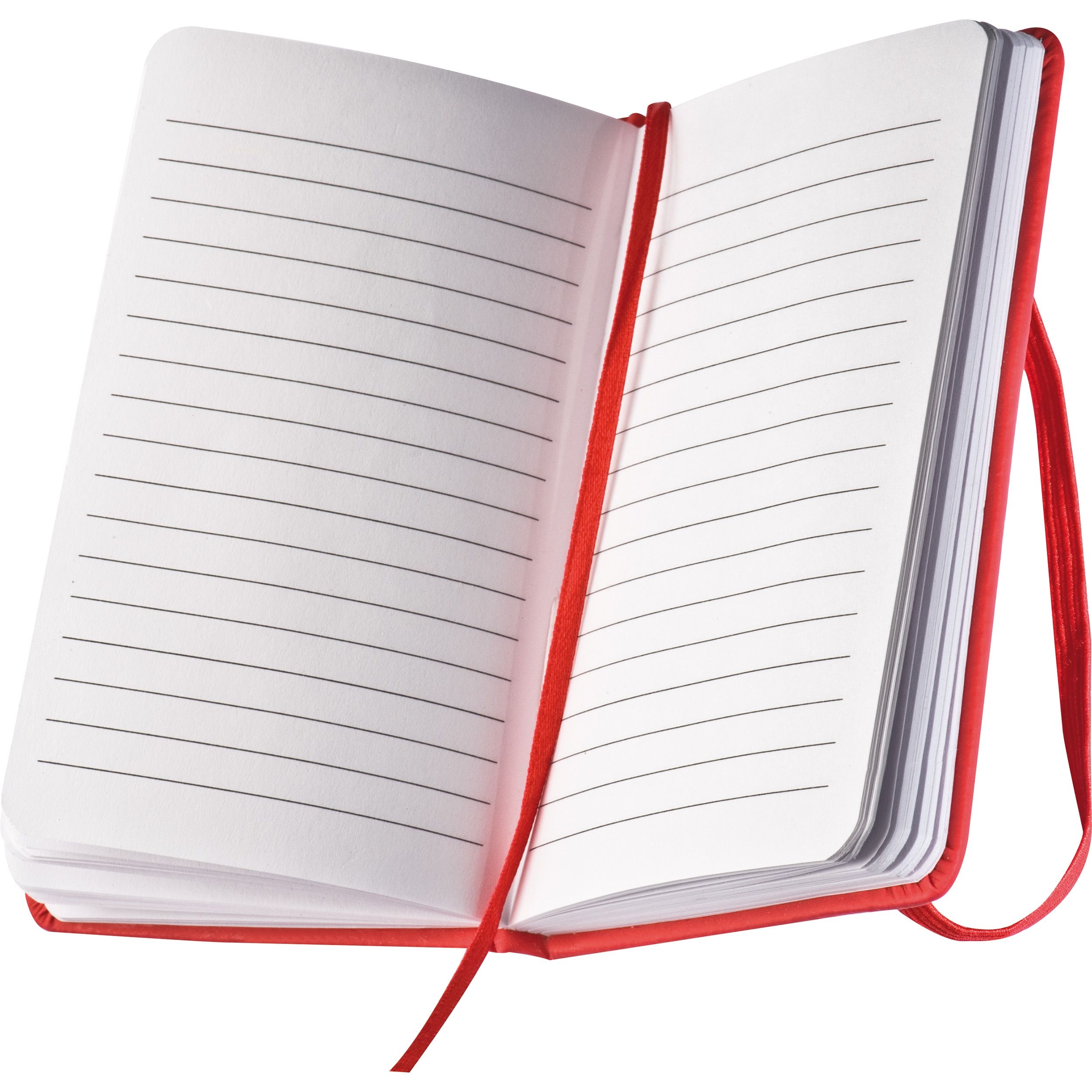 MA28367-05Notizbuch mit Lesebaendchen und Gummibandverschluss ROMANA_ rot