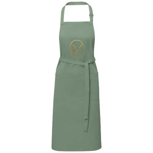 PF113334-8Andrea 240 g_m² Schuerze mit verstellbarem Nackenband_ heather gruen