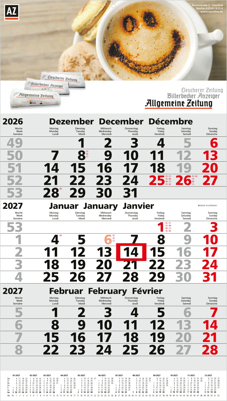 GE00313-Monatskalender Primus 3 Post