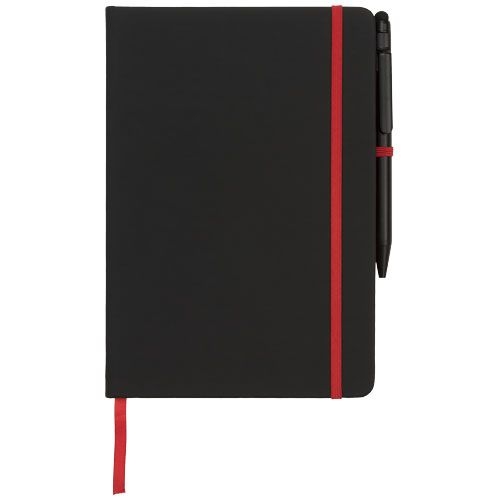 PF210210-5Noir Edge A5 Notizbuch mit farbigem Rand_ schwarz_rot