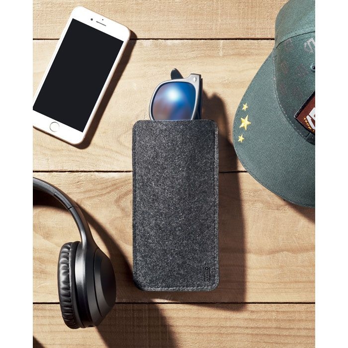 MO6425-15Nirson Brillenetui RPET-Filz_ steingrau