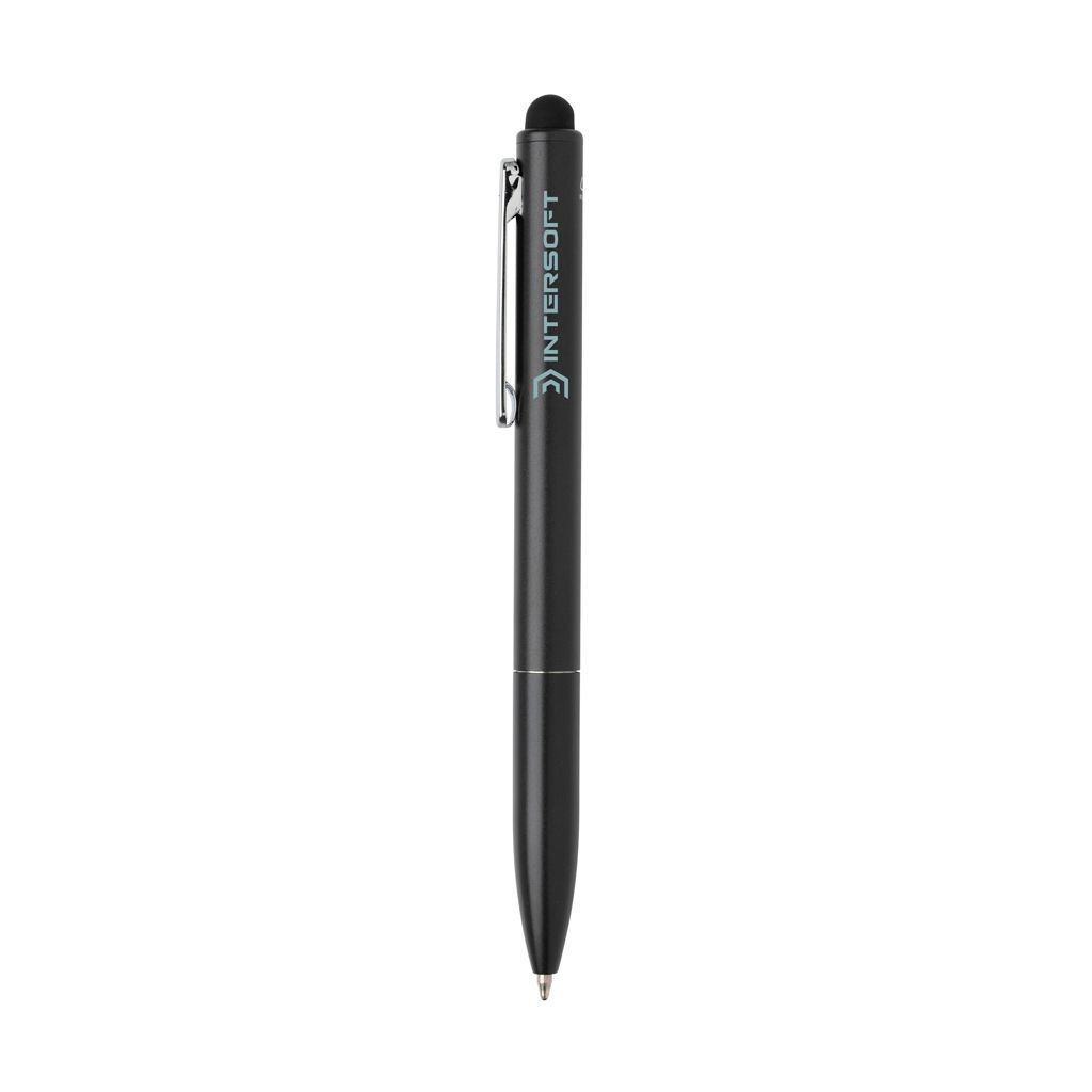 XDP611.23-1Kymi Stift mit Stylus aus RCS recyceltem Aluminum_ schwarz