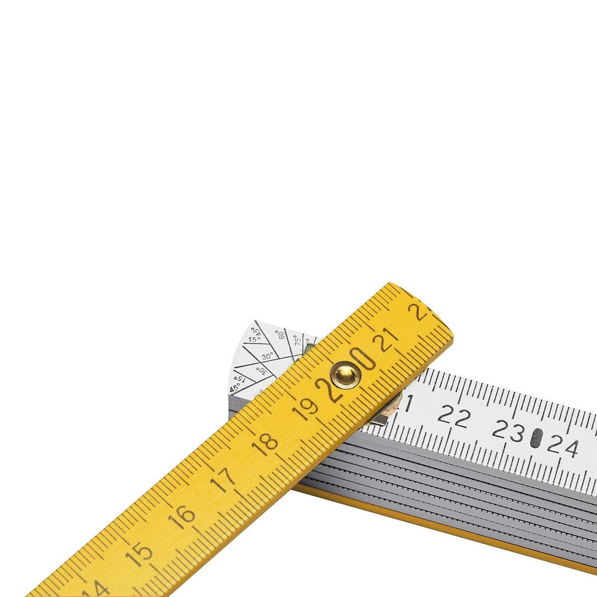 HE8662-0-4Zollstock Holz _Colour_ weiss_ gelb