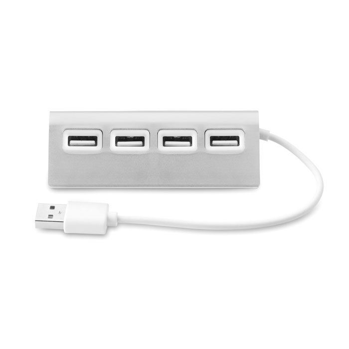 MO8853-16Aluhub 4 Port USB Hub_ mattsilber