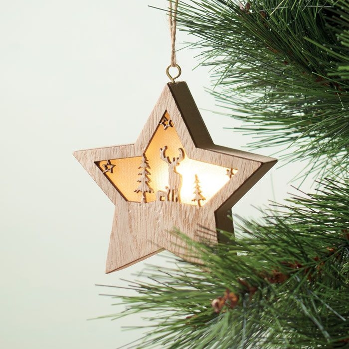 CX1527-40Starlight MDF-Stern mit Licht_ holz