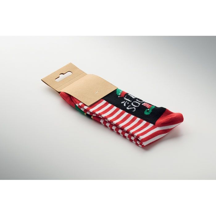 CX1574-35Soc Medium Weihnachtssocken M_ weiss_rot