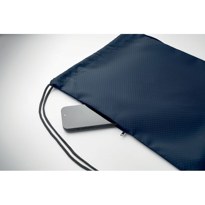 MO2920-04Daykit Beutel mit Kordelzug 420D RPET_ blau