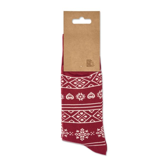 CX1574-02Soc Medium Weihnachtssocken M_ bordeaux