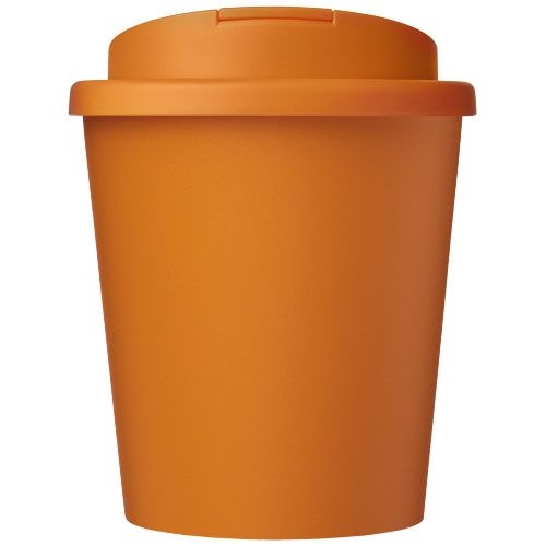 PF210455-14Americano® Espresso Eco 250 ml recycelter Isolierbecher mit auslaufsicherem Deckel _ orange