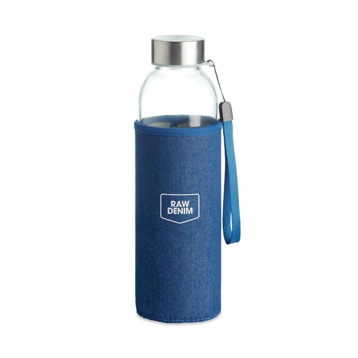MO6192-04Utah Denim Trinkflasche Glas 500ml_ blau