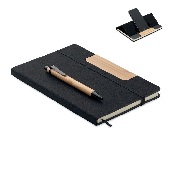 MO2390Notemix DIN A5 RPET Notizbuch-Set