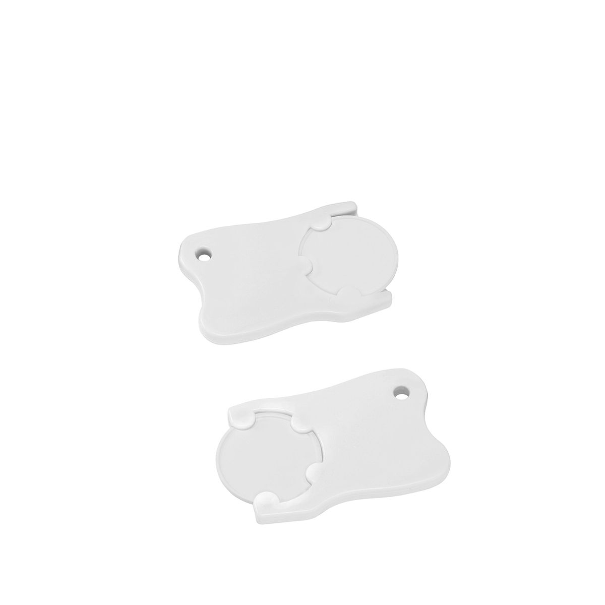 HE8287-0-0Chiphalter mit 1€-Chip _Zahn_ weiss_ weiss