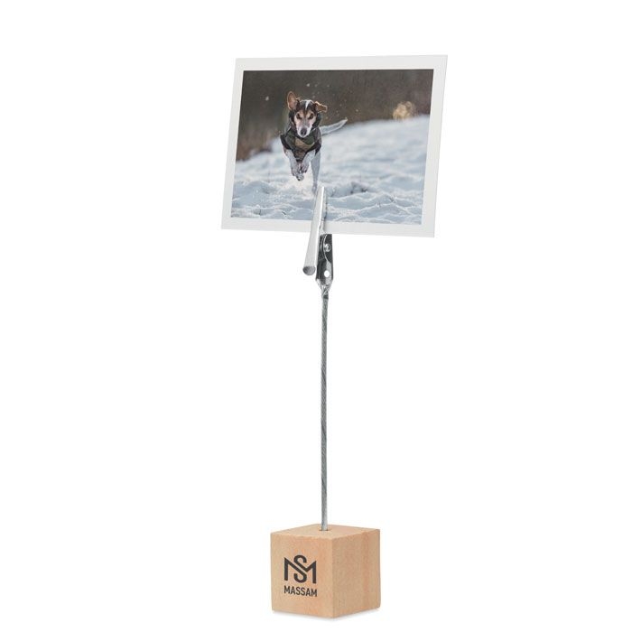 MO9947-40Hello Clip Foto- und Memohalter Kiefer_ holz