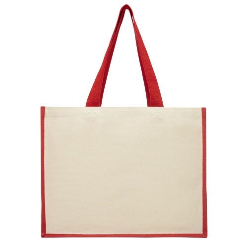 PF210701-2Varai 320 g_m Canvas und Jute Einkaufstasche 23L_ rot