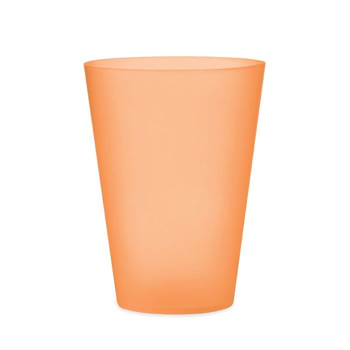 MO6375-29Festa Wiederverwendbarer Becher 300ml_ transparent orange