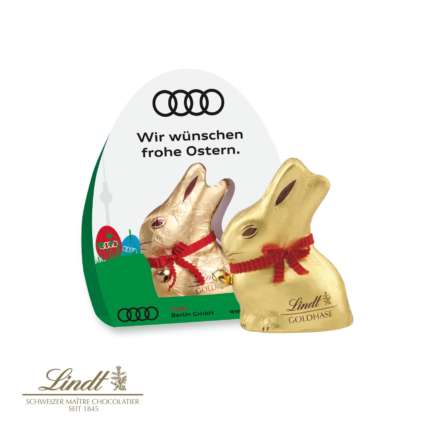 CD94551Lindt Goldhase im Werbeaufsteller_ 50 g