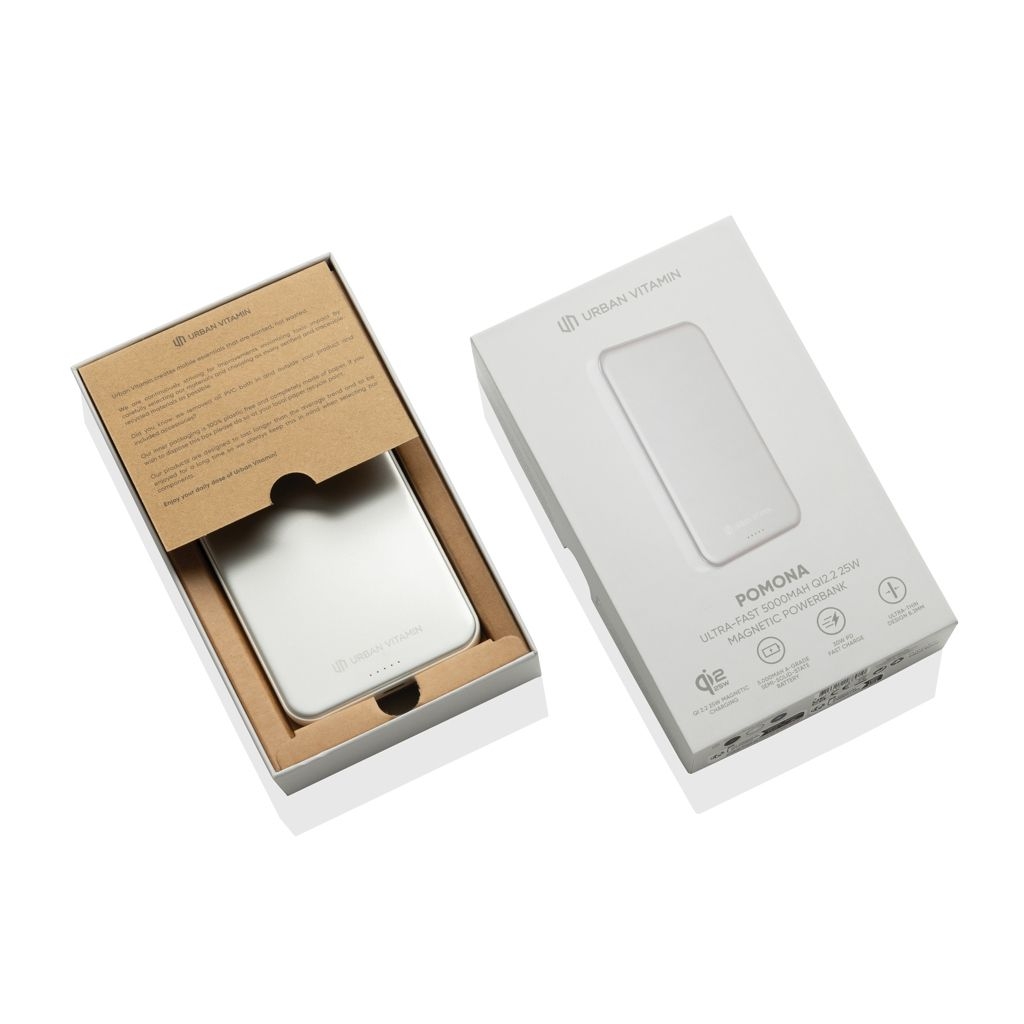 XDP322_92-02Urban Vitamin Pomona 5000mAh Qi2.2 25W magnetische Powerbank_ silber