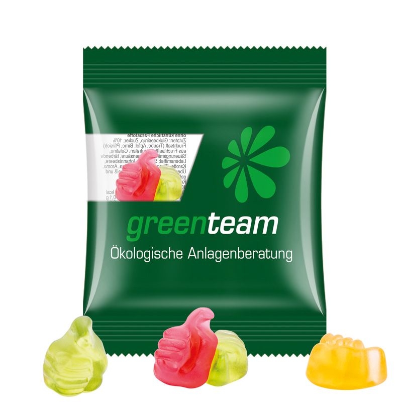 JG15061-14Minituete 10g_ Fruchtgummi Standardformen_ Like-Daumen_ transparente Folie