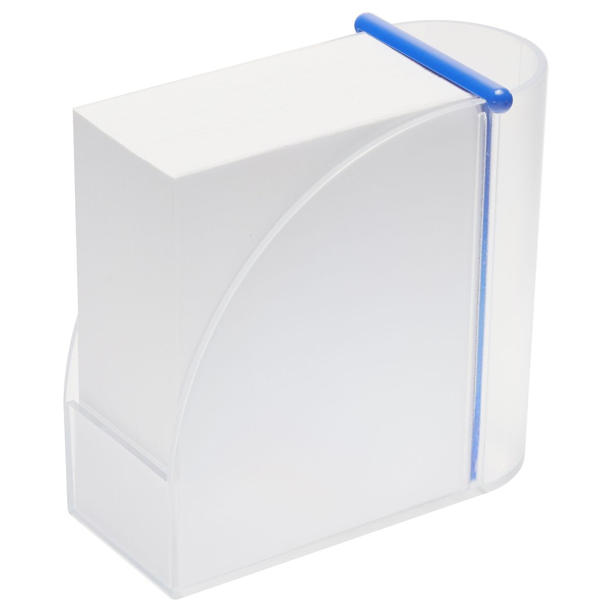 HE8268KPC-F7-3Zettelbox mit Koecher _Design_ gefrostet glasklar_ blau