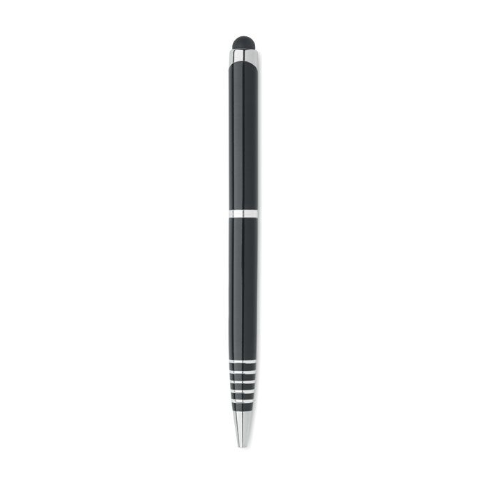 MO2157-03Florina Drehkugelschreiber mit Stylus_ schwarz