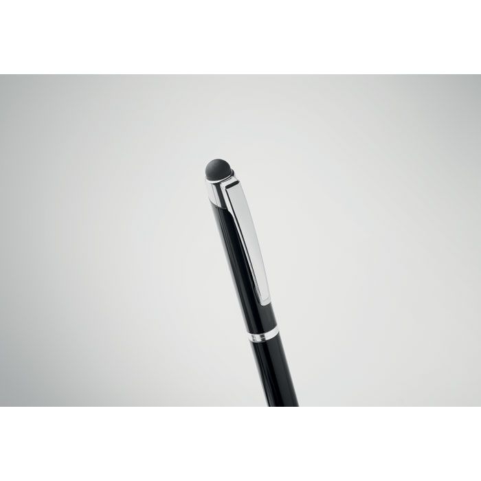 MO2157-03Florina Drehkugelschreiber mit Stylus_ schwarz