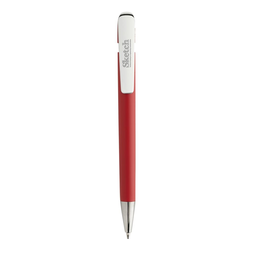 XDP611.39-04Glide GRS-zertifizierter rABS Stift mit Metallclip_ rot
