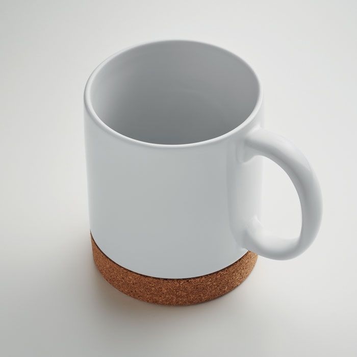 MO2102-06Karoo Sublim Keramikbecher Subli mit Kork_ weiss