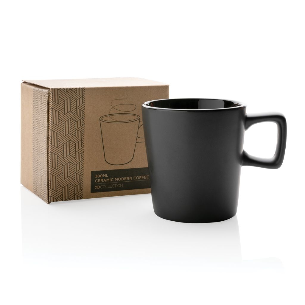 XDP434.05-1Moderne Keramik Kaffeetasse_ 300ml_ schwarz