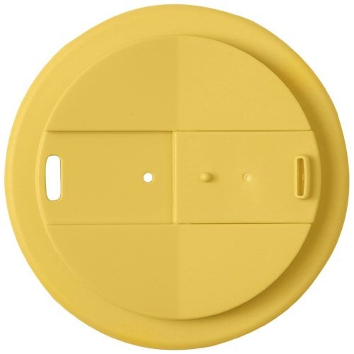 PF210695-14Americano® 350 ml Isolierbecher mit auslaufsicherem Schraubverschluss_ weiss_gelb