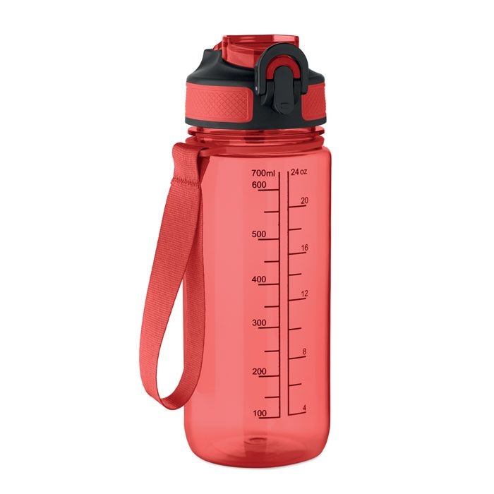 MO2792-25Enkel Sport-Trinkflasche 700ml_ transparent rot