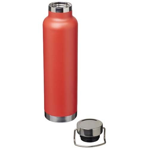 PF100865-2Thor 650 ml RCS-zertifizierte Kupfer-Vakuum Isolierflasche aus recyceltem Edelstahl _ rot