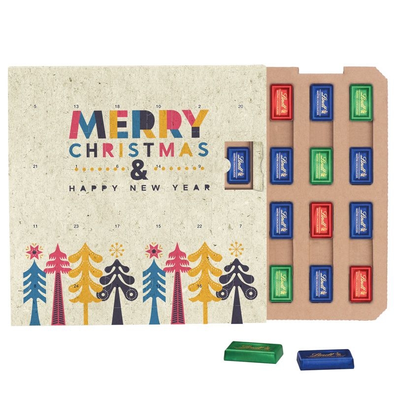 JG20081-2Taefelchen Adventskalender ECO Graspapier_ Lindt Schokotaefelchen_ Individuelles Motiv